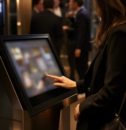 Interactive exhibition touchscreen